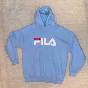 Blue Fila Hooded Sweatshirt